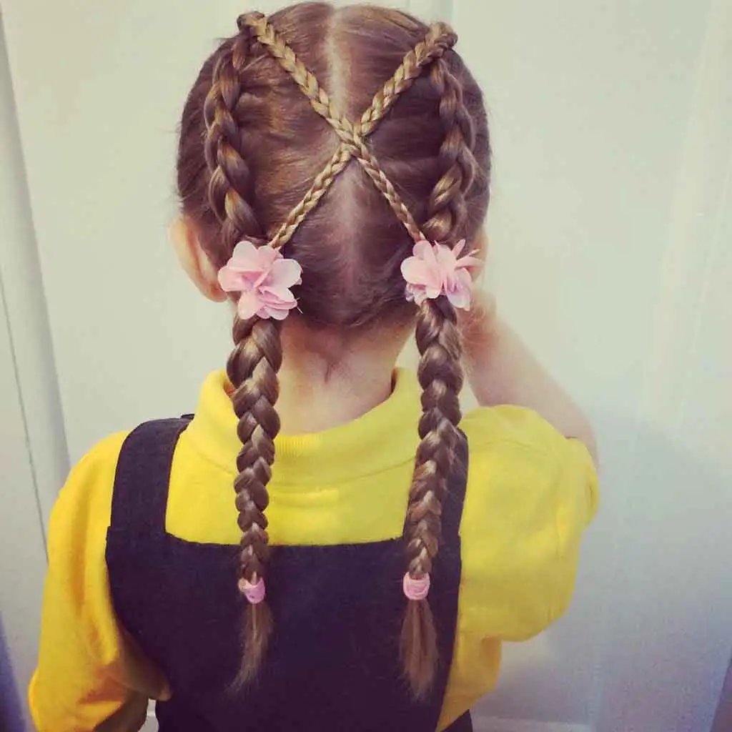 Dutch Braids With Crossover Plaits