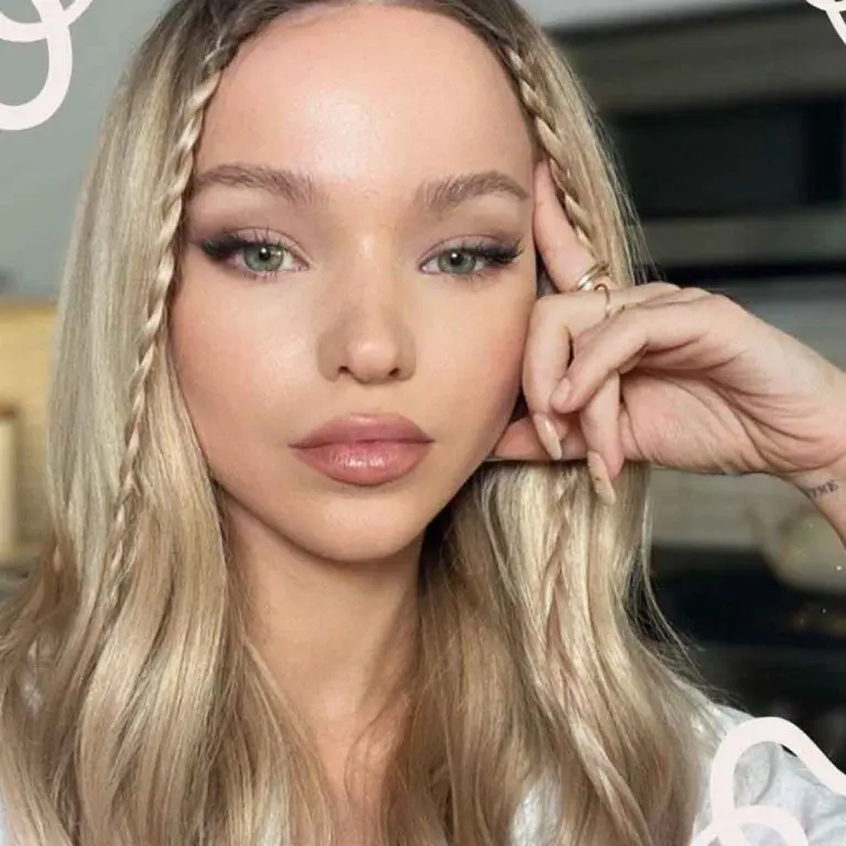 Face Framing Baby Braids on Blonde Hair