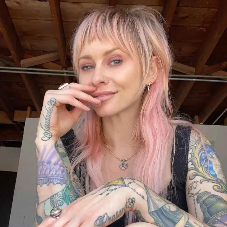 Soft Mullet Wolf Cut on Pink Hair