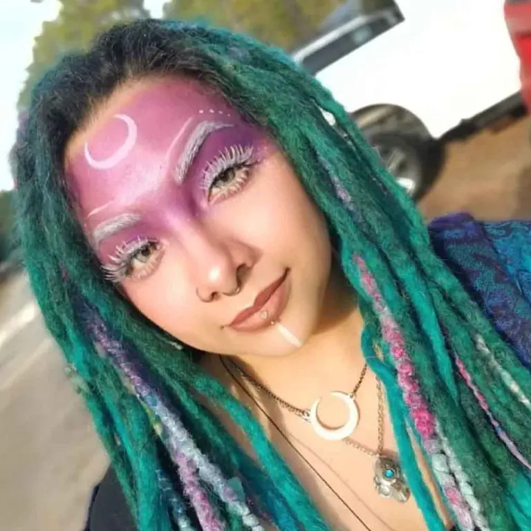 Fantasy Style Long Green Dreadlocks