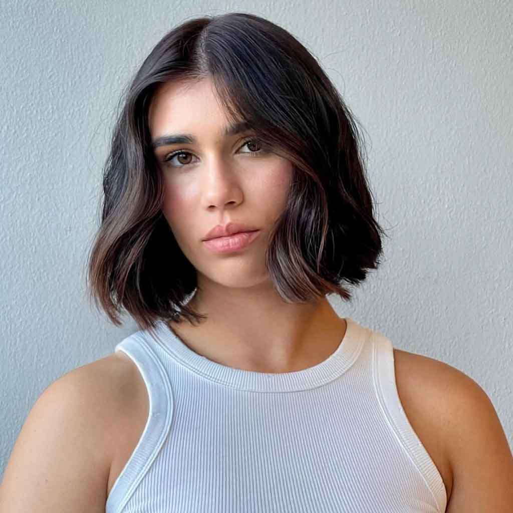 Wavy Blunt Lob
