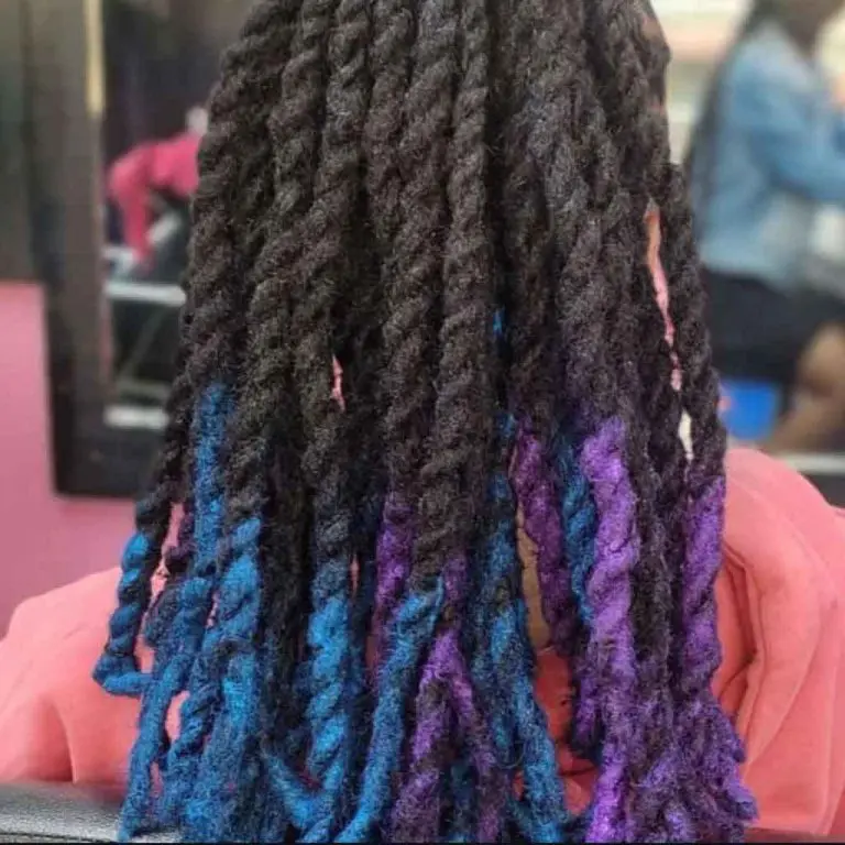 Blue and Purple Dyed Dreadlocks