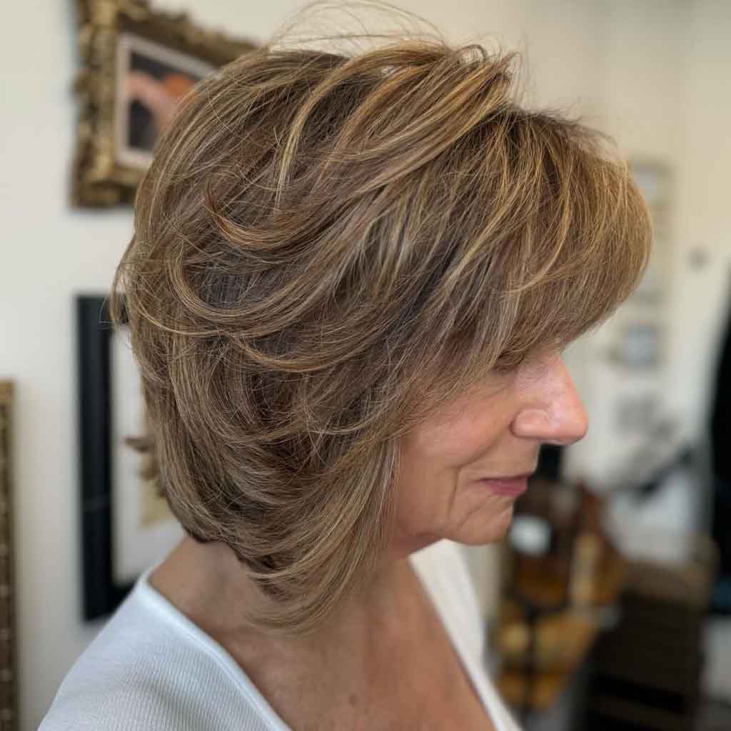 Layered Shaggy Bob Cut