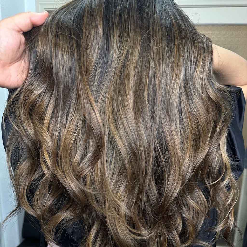 Long Wavy Sun Kissed Balayage