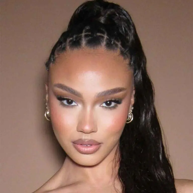 Scalp Braids Ponytail on Black Hair