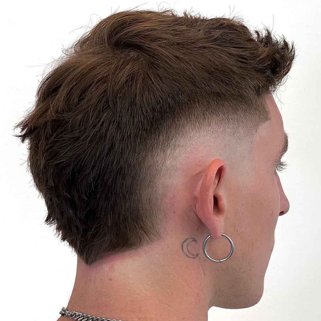 14. Burst Fade V Cut Mullet