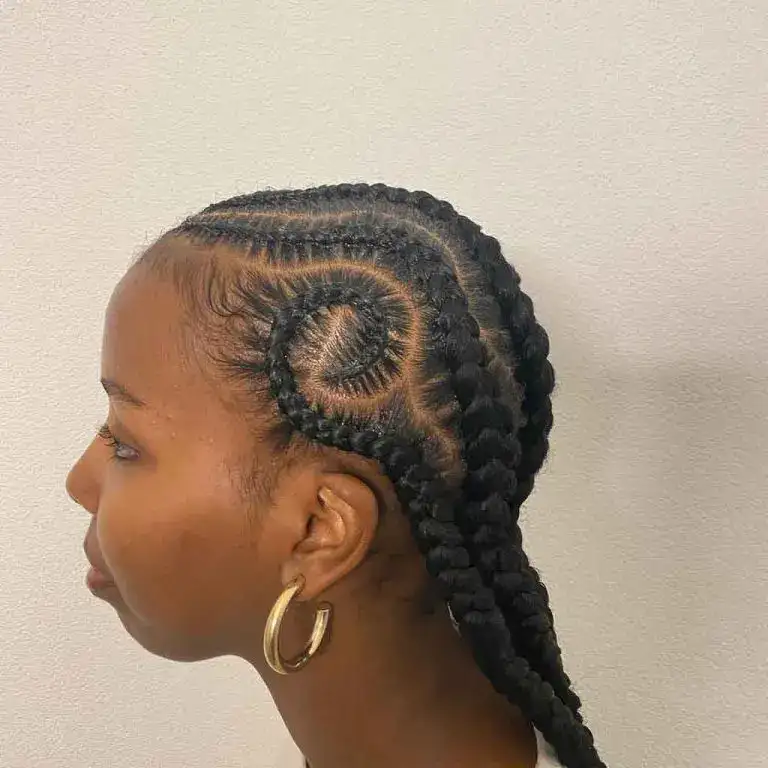 Swirl Cornrows With Extension