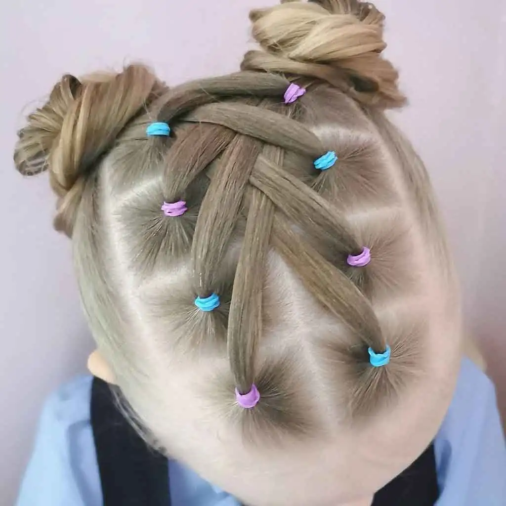 Crisscross Hair With Buns