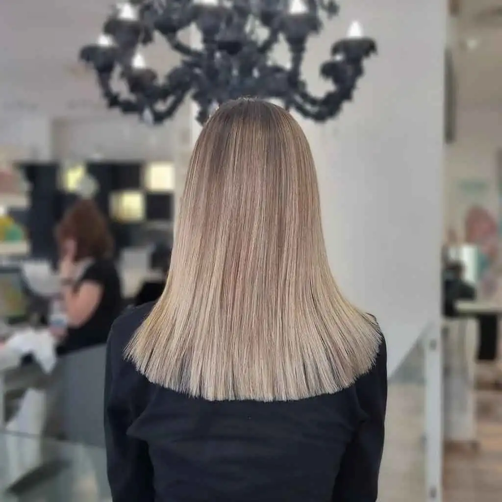 Bleached Blonde Straight Hair