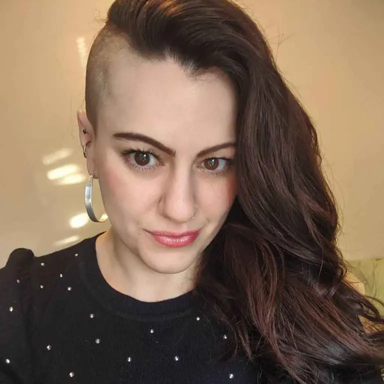 Viking Style Long Wavy Side-Shaved Haircut