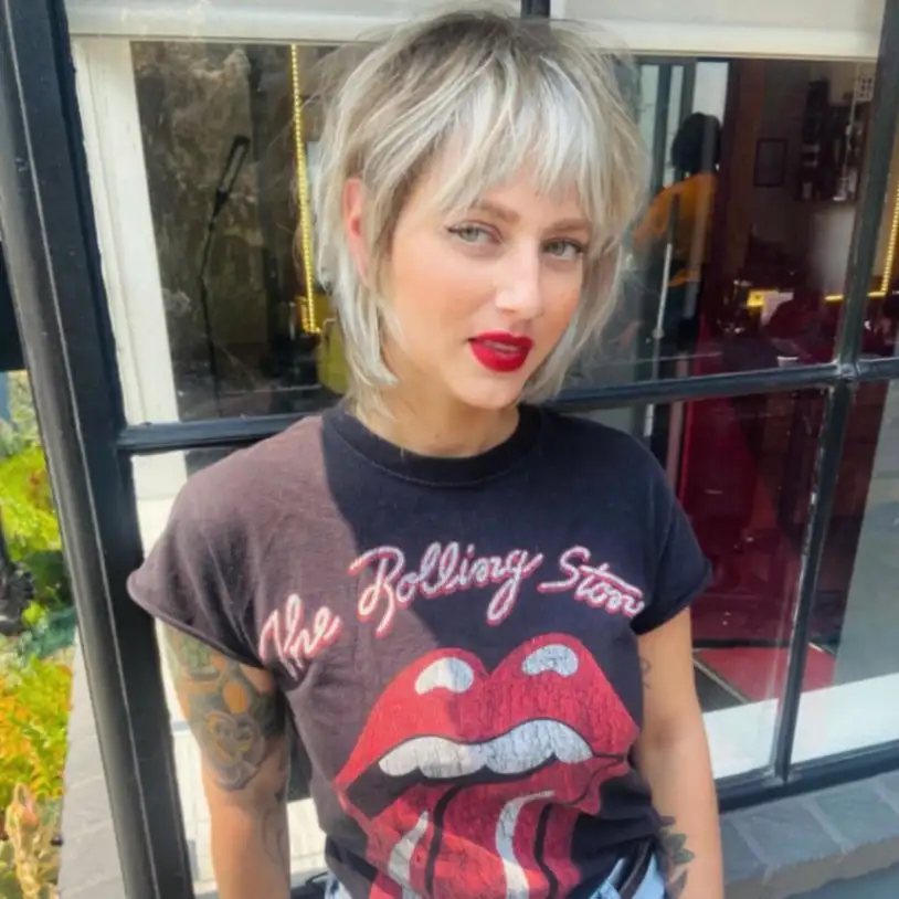 Blonde Rocker Shag Haircut