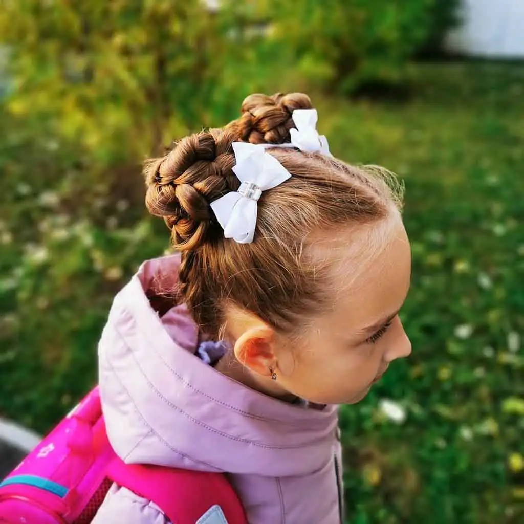 Braided Bunches With Bow Clips