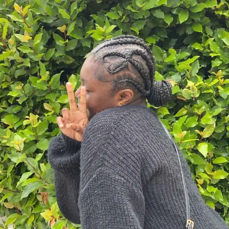 Swirl Cornrows With Bun