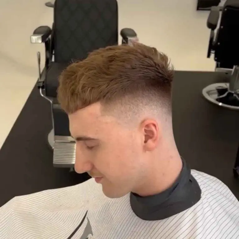 Textured Quiff Undercut on Brown Hair