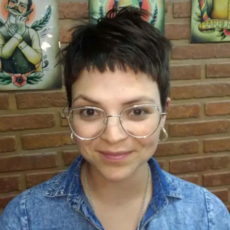 Tousled Short Cropped Black Hair