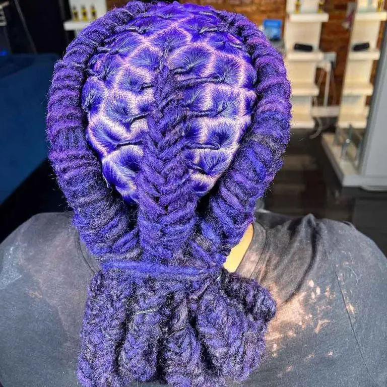 Twisted Purple Box Braided Dreadlocks