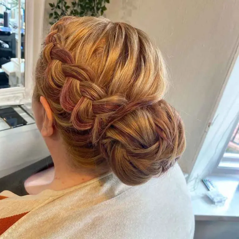 Dutch Braid Into a Twisted Bun