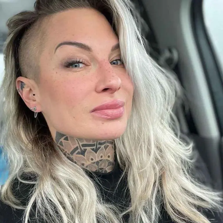 Medium Wavy Blonde Hair With Half Buzz Undercut
