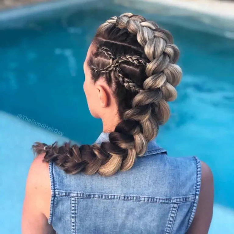 Criss-Cross Cornrows Into a Dutch Braid