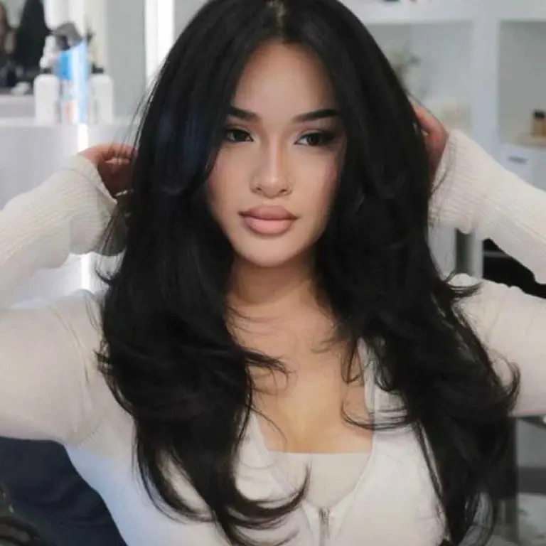 Medium Long Black Layered Hair