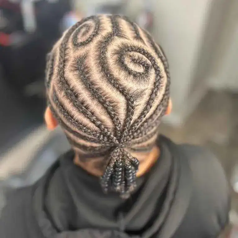 Freestyle Swirl Cornrows for Men
