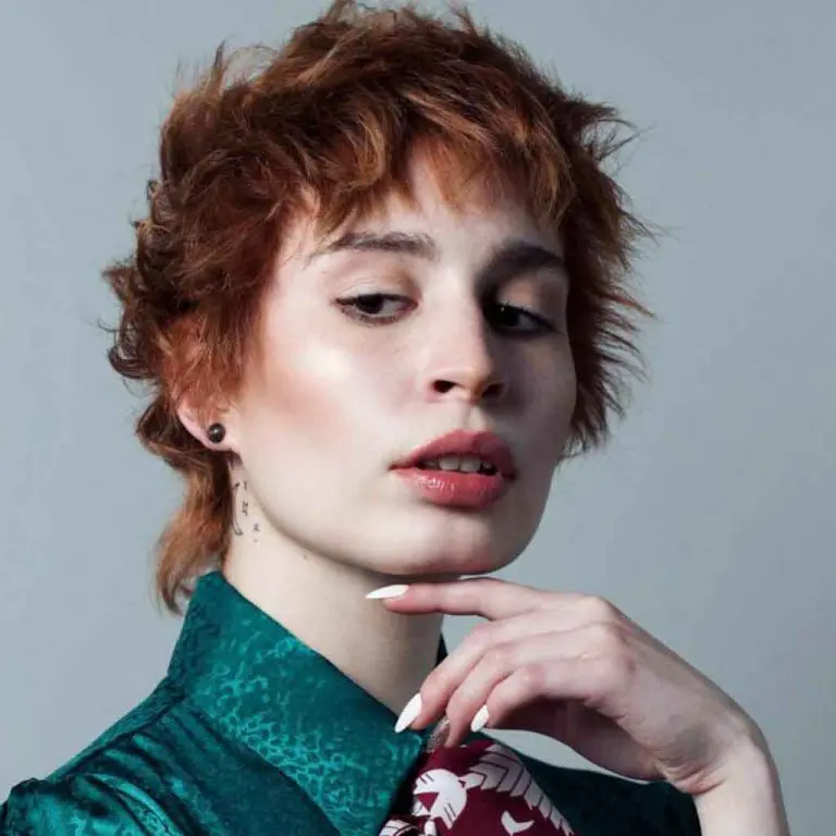 Pixie Soft Mullet on Brown Hair