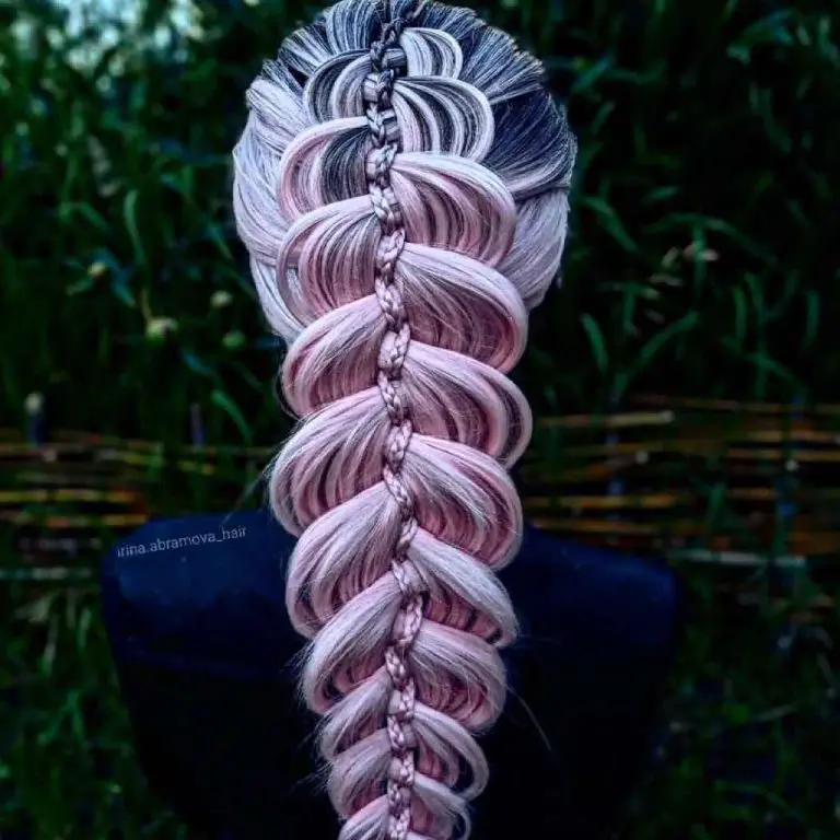 Simple Dutch Braid With Two Additional Strands on Multi-Toned Hair