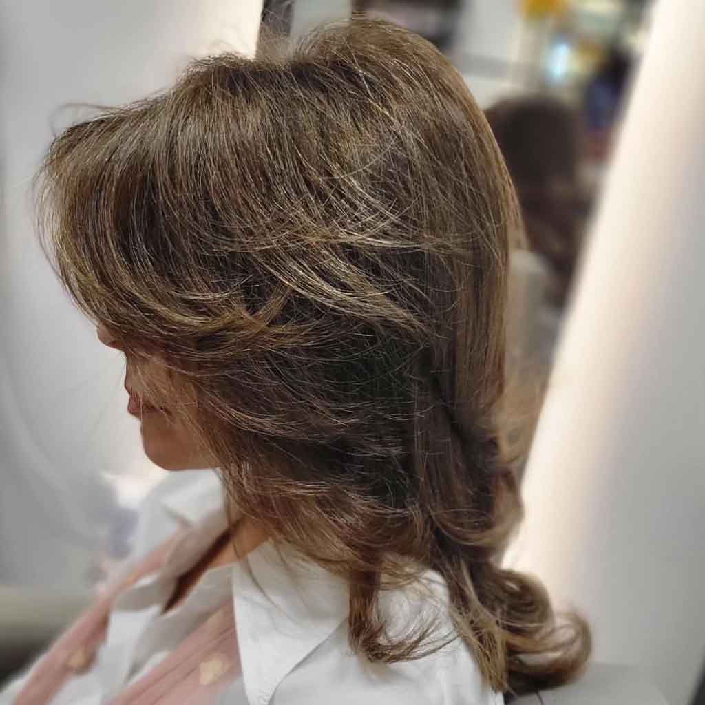 Blown Out Brown Layered Shaggy Haircut