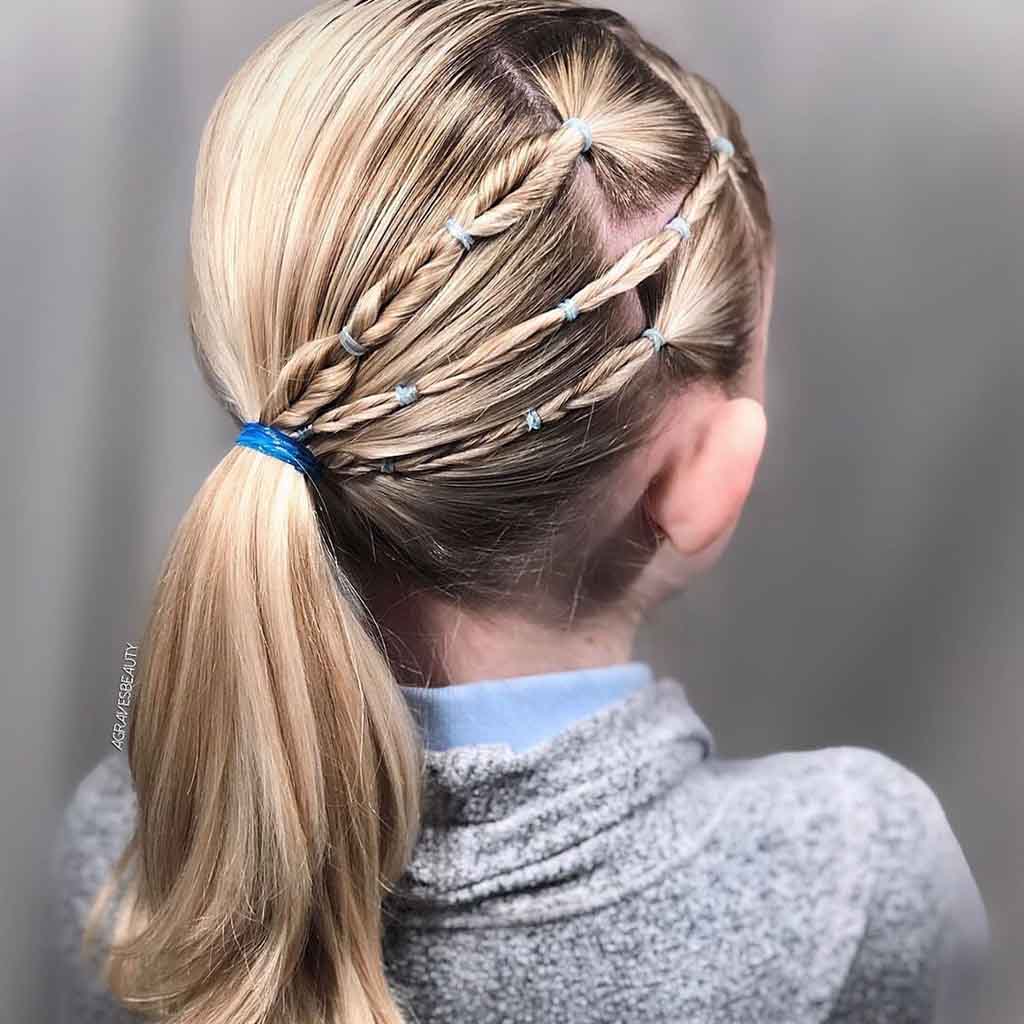 Faux Fishtail Hairstyle With Pony
