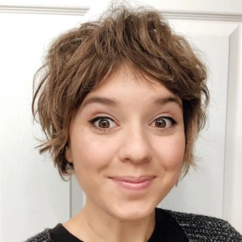 Short Light Brown Textured Shag Cut