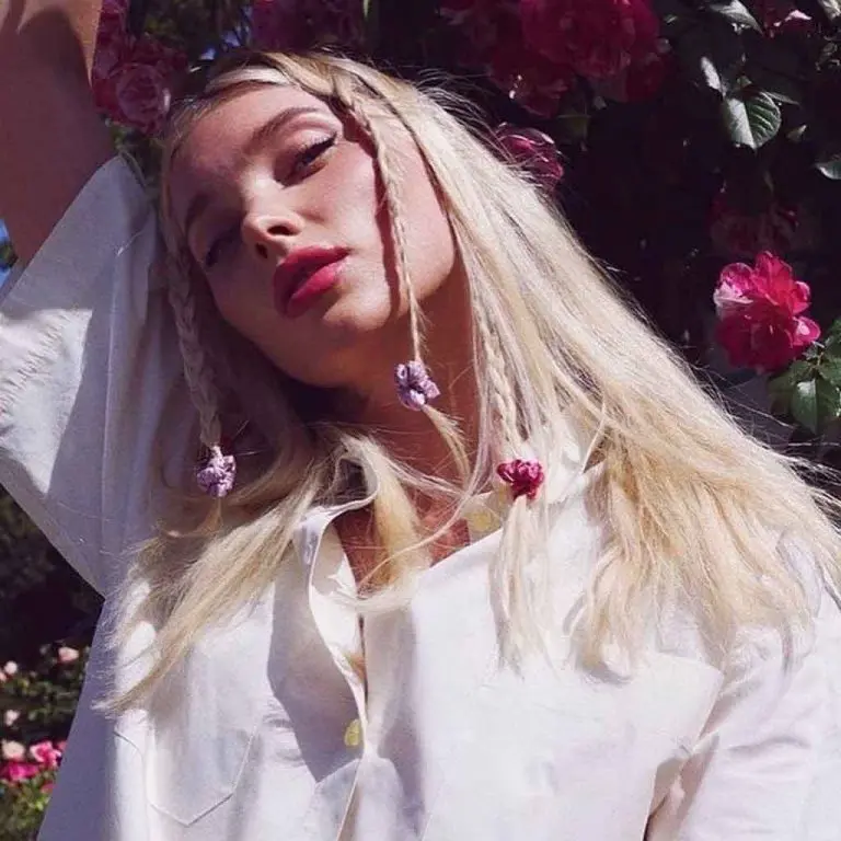 Bleached Blonde Hair With Baby Braids