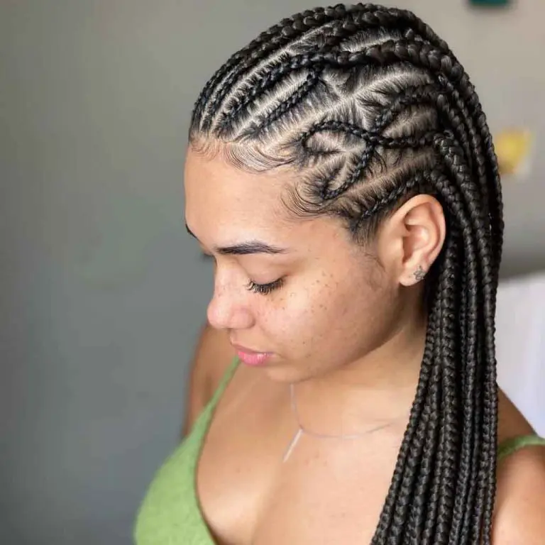 Crisscross Fulani Braids on Black Hair