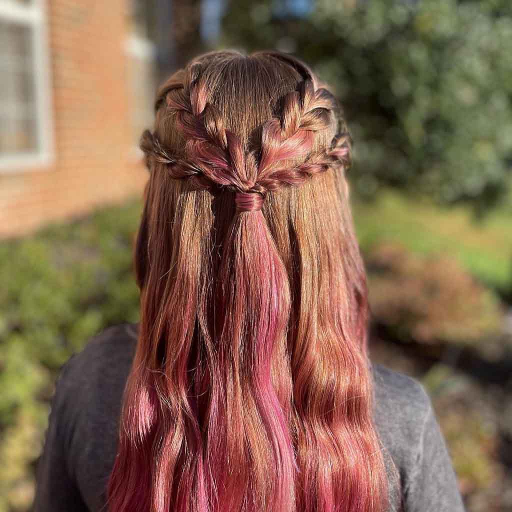 Half-Up Half-Down Braided Rope Twists