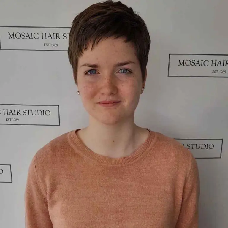 9. Brunette Pixie Short Cropped Hair