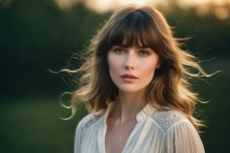 Wavy Wolf Cuts With Bangs