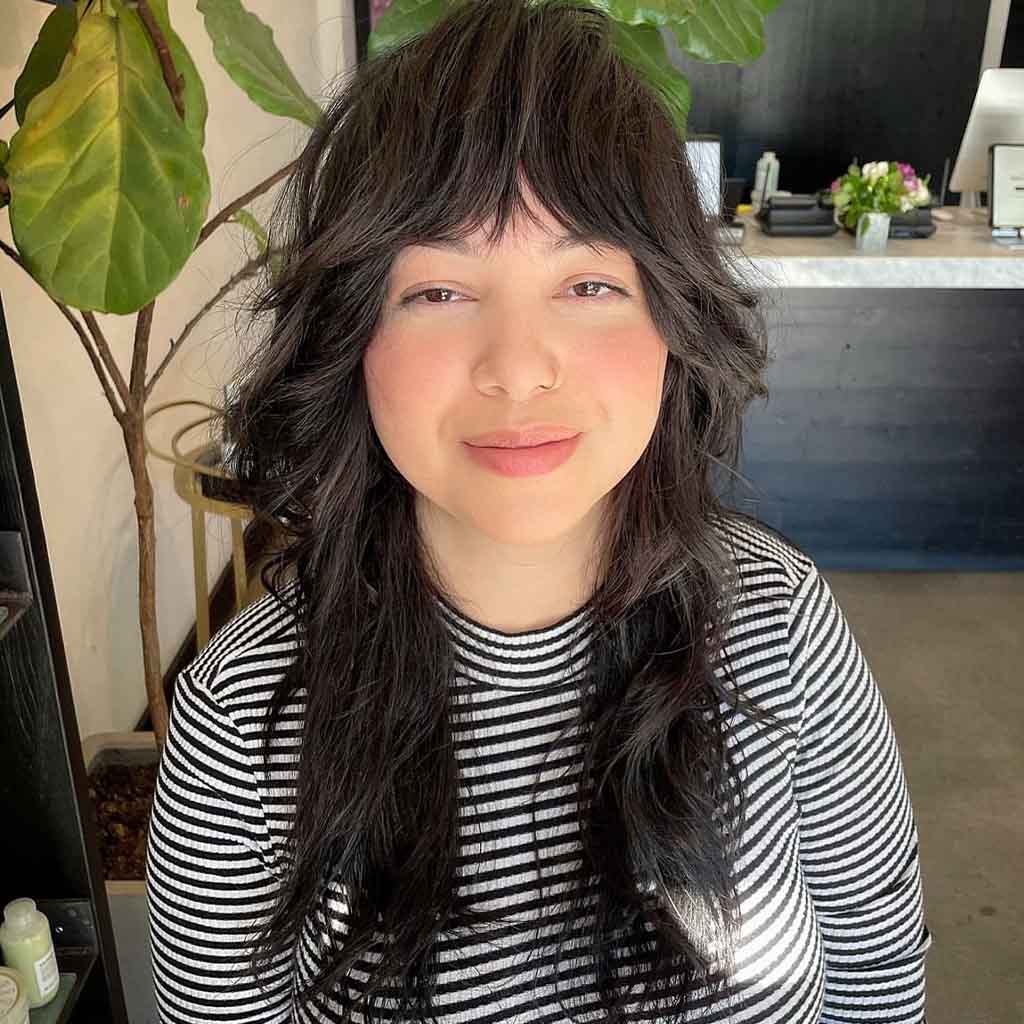 Long Scissor Shag With Bangs