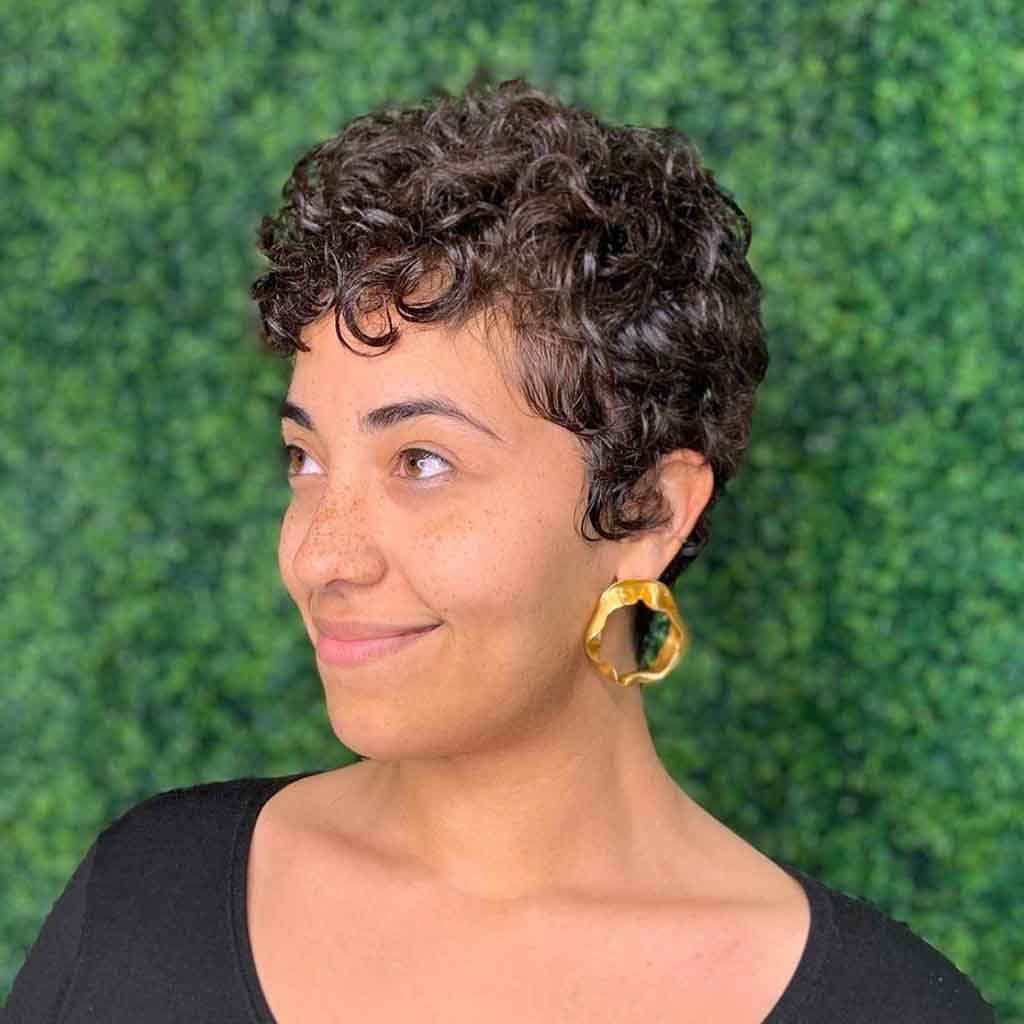 Classic Curly Pixie Cut