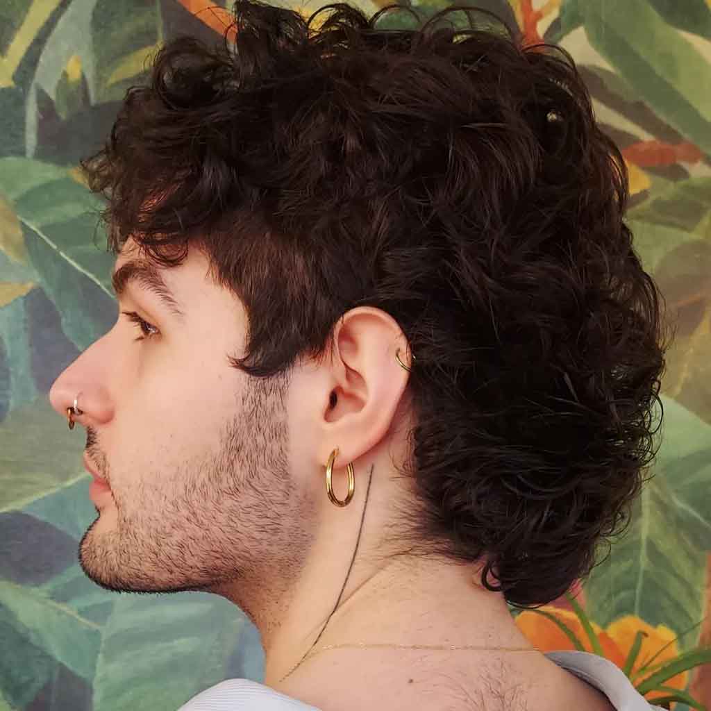 Curly Shaggy Tousled Mullet