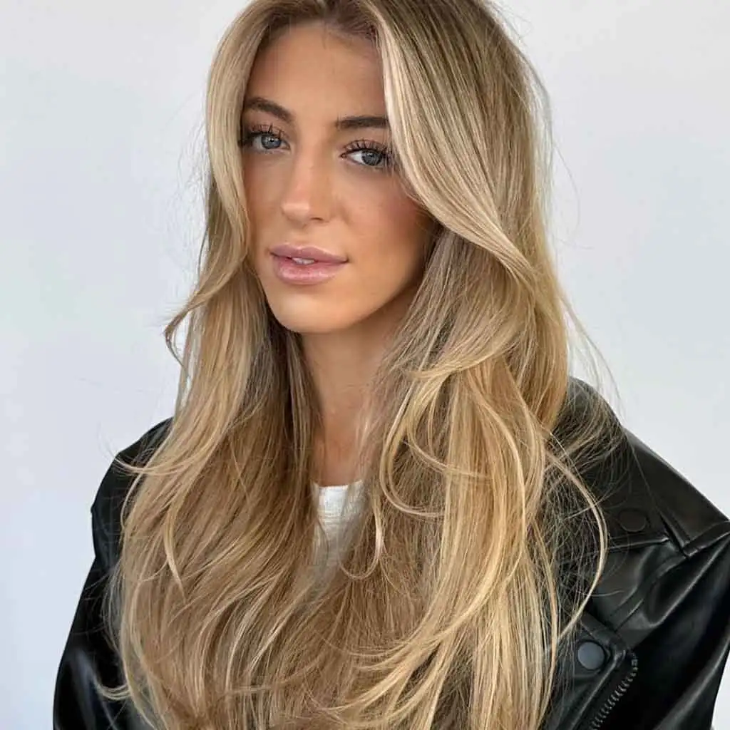 Long Layered Bronde Old Money Hair