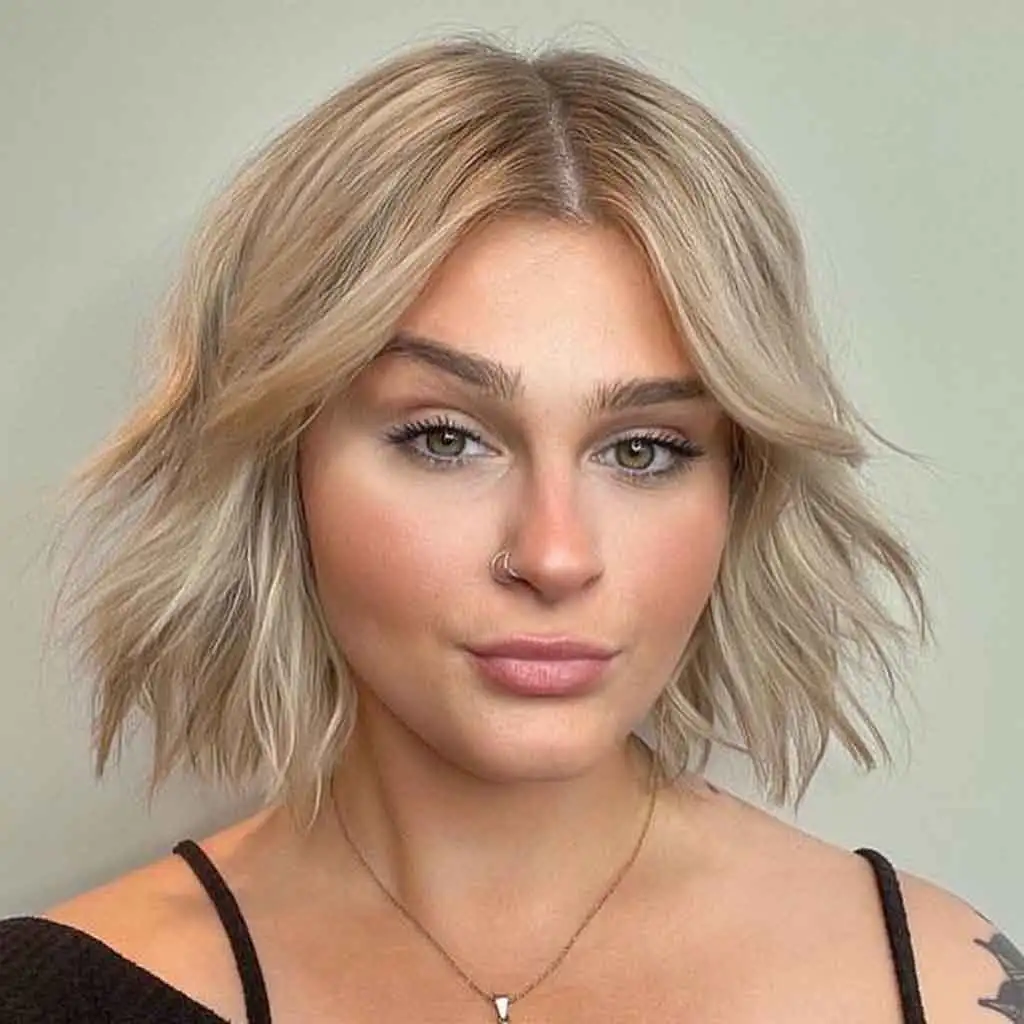Razor Cut Textured Bob for Thick Hair
