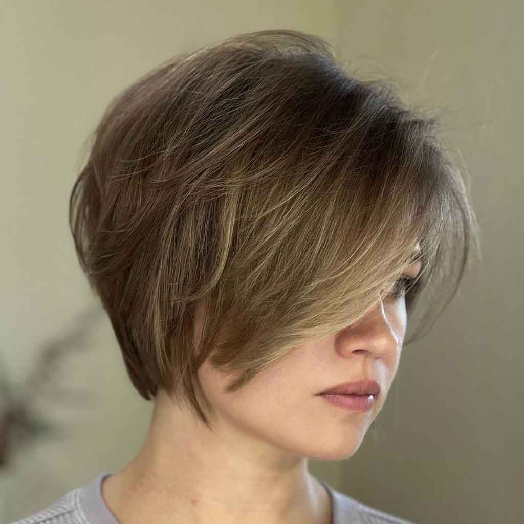 Soft Lixie Bob on Bronde Hair