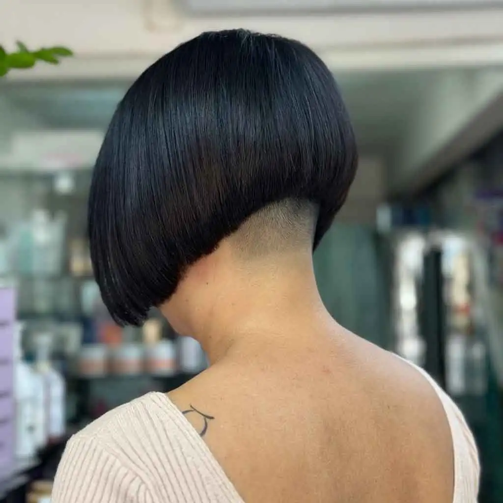 Inverted Bob With Nape Undercut