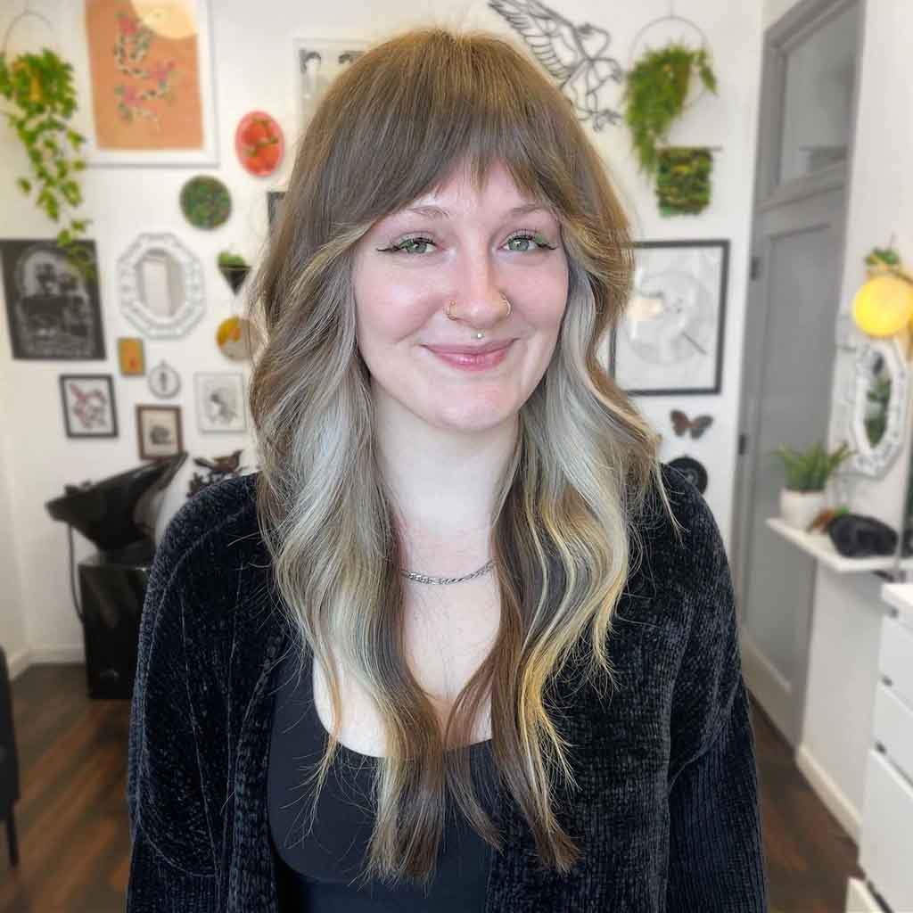 Long Layered Shag on Soft Serve Colored Hair