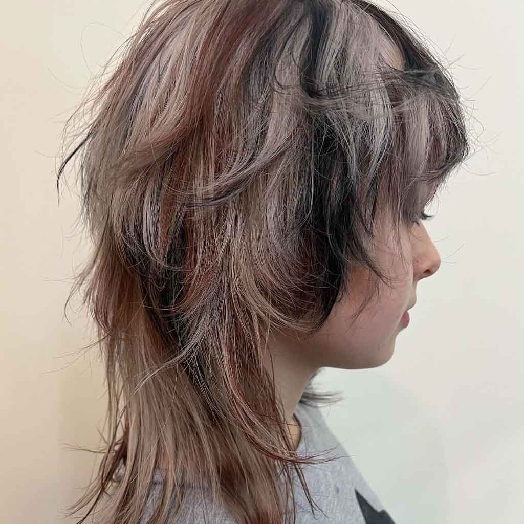 Shaggy Mullet Tri-Toned Hair