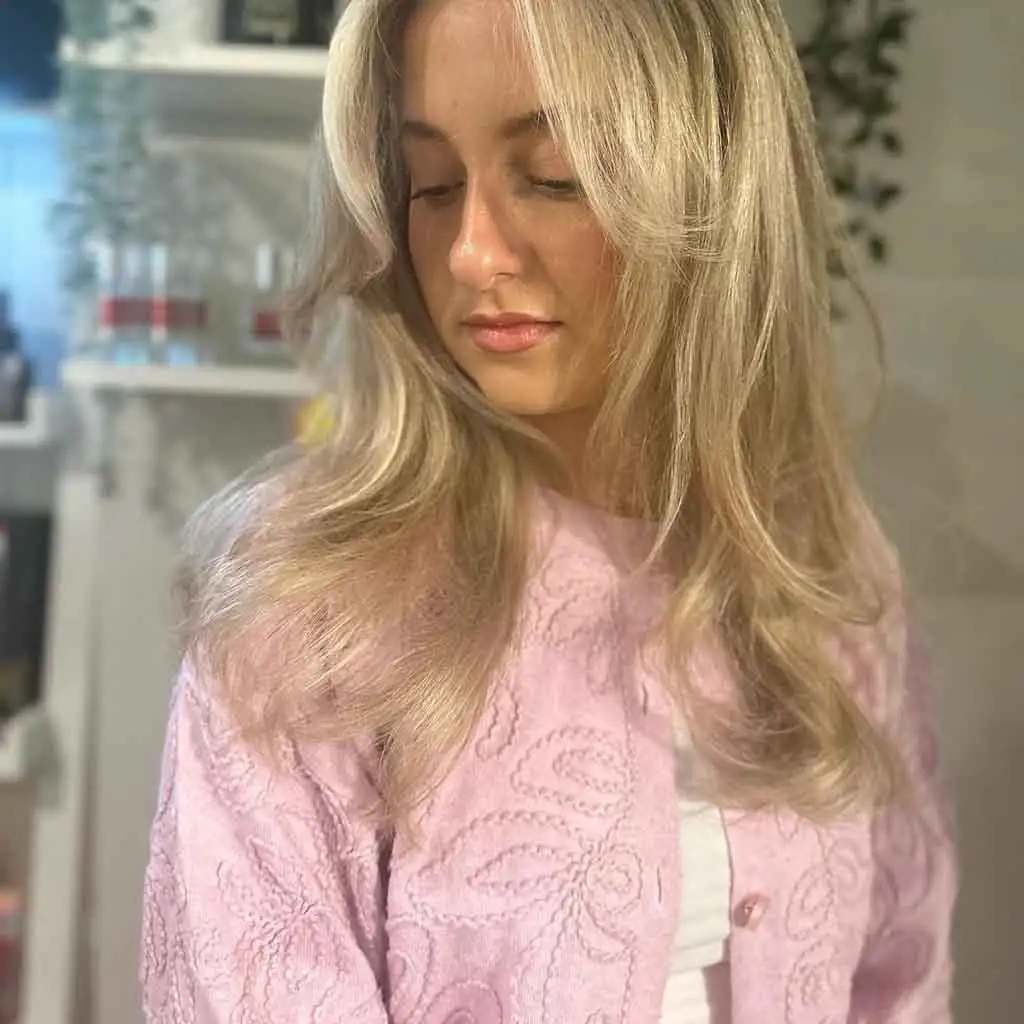 Soft Blonde Kitty Cut With Flicks