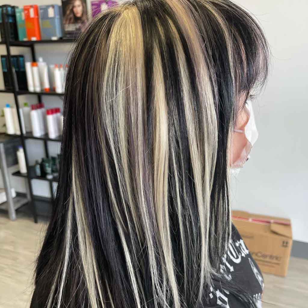 Blonde and Black Stripes