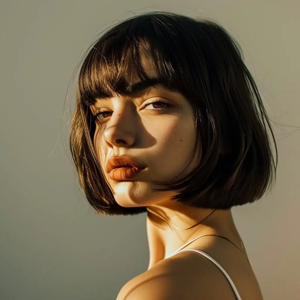 Extended Bob Cut With Bangs