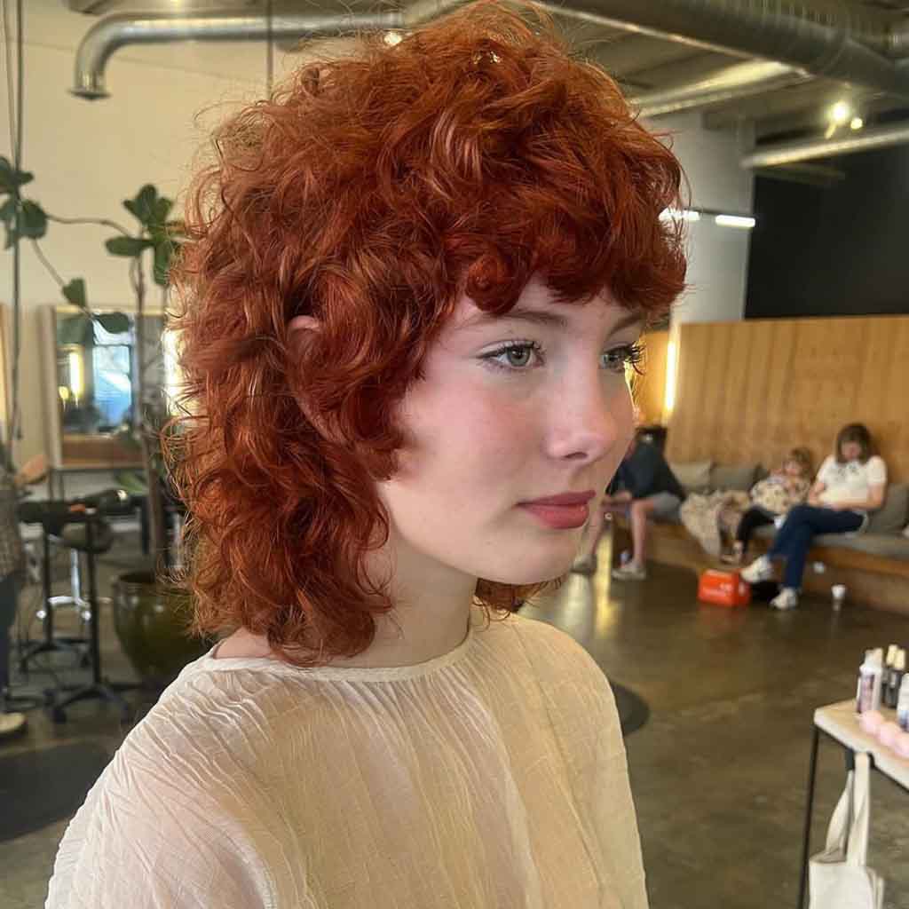 Messy Shaggy Mullet Ginger Hair
