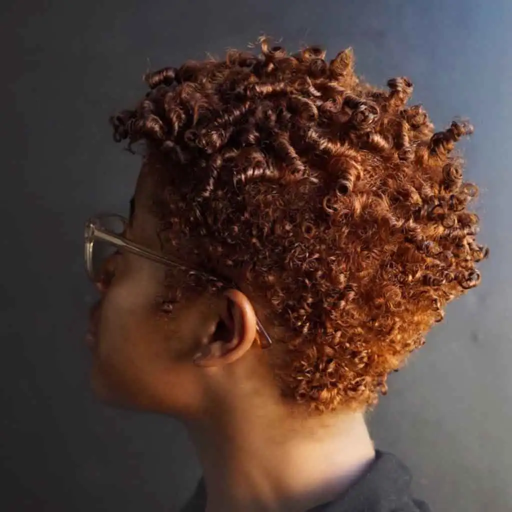 Copper Pixie Coiled Curls