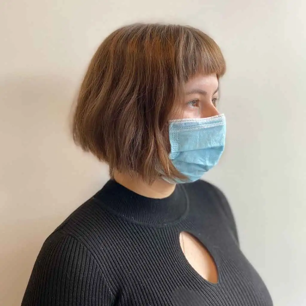 French Razor Bob With Baby Bangs